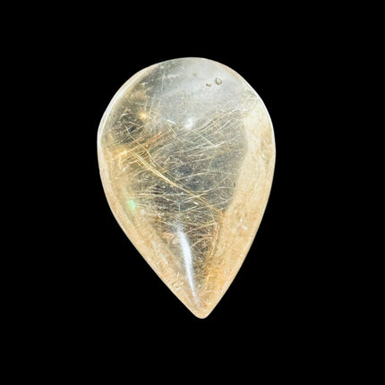 Golden Rutilated Quartz tear drop palm stone – small polished crystal, Raven’s Cauldron, 6 N Sandusky St, Delaware, OH 43015