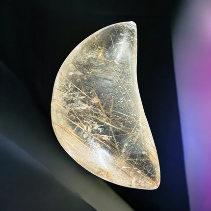 Golden Rutilated Quartz tear drop palm stone – small polished crystal, Raven’s Cauldron, 6 N Sandusky St, Delaware, OH 43015