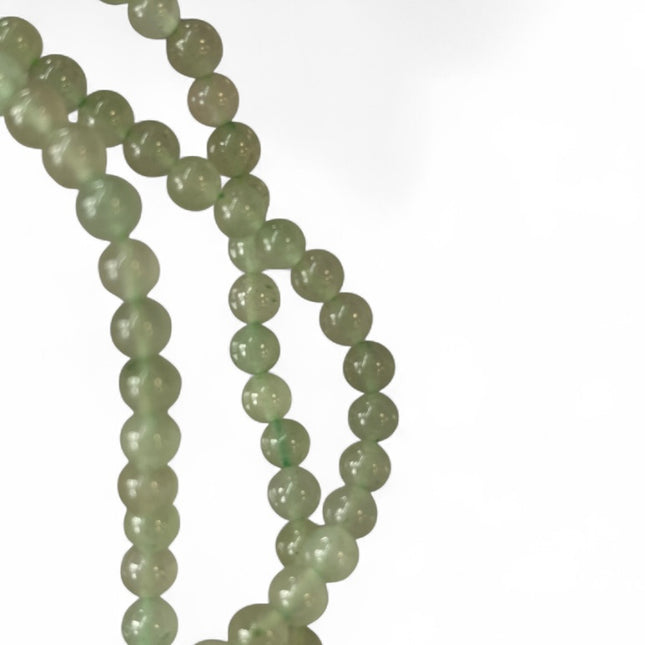 Green Aventurine 6mm Bead Strand – 14" Natural Crystal Beads for Jewelry Making & Luck