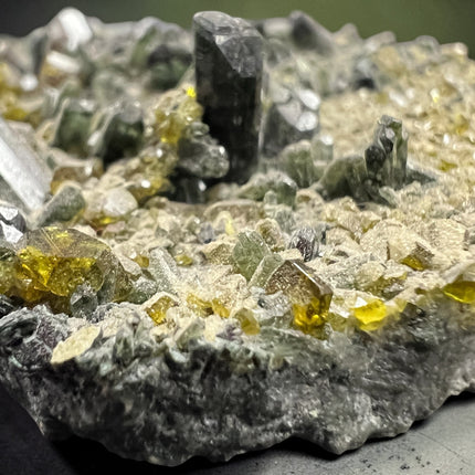Green Garnet with Epidote raw crystal 42.4 grams natural healing stone Raven’s Cauldron , 6 N Sandusky St, Delaware, OH 43015