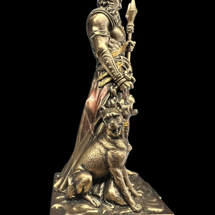 Hades, Greek God of the Underworld, with Cerberus, Miniature Statue by Veronese Design - Raven's Cauldron