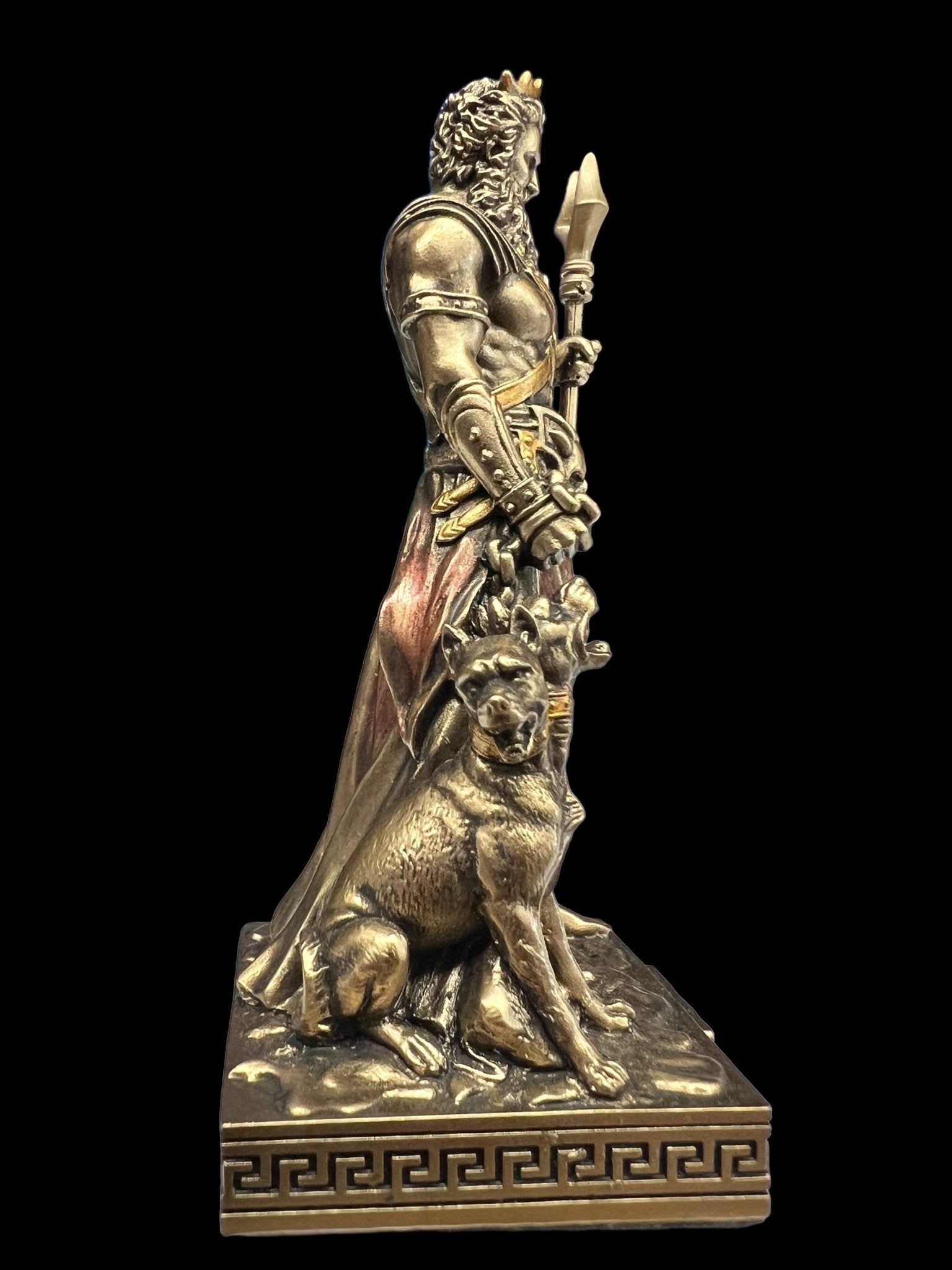 Hades Greek God Of The Underworld With Cerberus Miniature Statue hades-greek-god-of-the-underworld-with-cerberus-miniature-statue