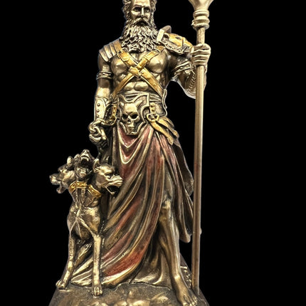 Hades, Greek God of the Underworld, with Cerberus, Miniature Statue by Veronese Design - Raven's Cauldron