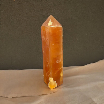 Honey Calcite Tower - 4,875 grams - Raven's Cauldron