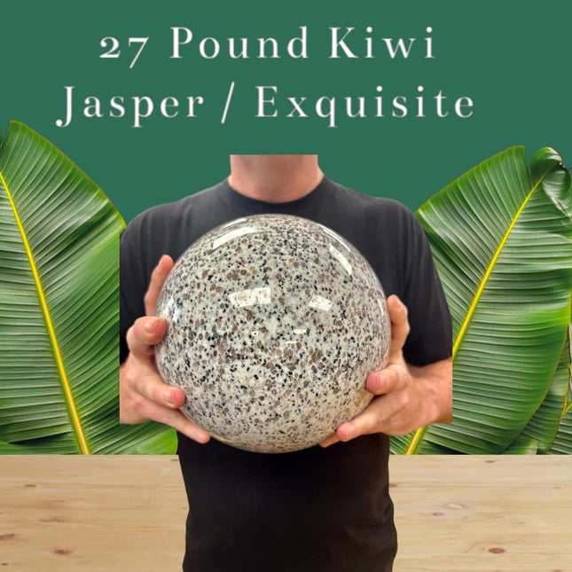 Kiwi Jasper Sphere - Massive - 27 Pounds - Exquisite - Raven's Cauldron