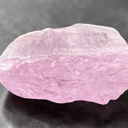 Natural Kunzite rough crystal 19.8 grams pink spodumene stone for emotional healing and heart chakra use from Raven’s Cauldron, 6 N Sandusky St, Delaware, OH 43015