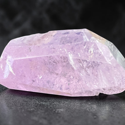 Kunzite crystal roughly faceted and polished 20.3 grams pink heart chakra healing stone for emotional balance and self love, Raven's Cauldron, 6 N Sandusky St, Delaware, OH 43015