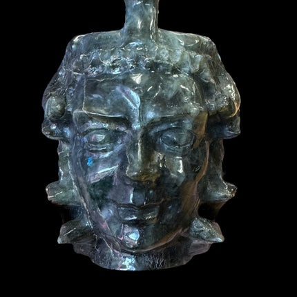 Labradorite Medusa Head Carving - Over 3 Pounds - Raven's Cauldron