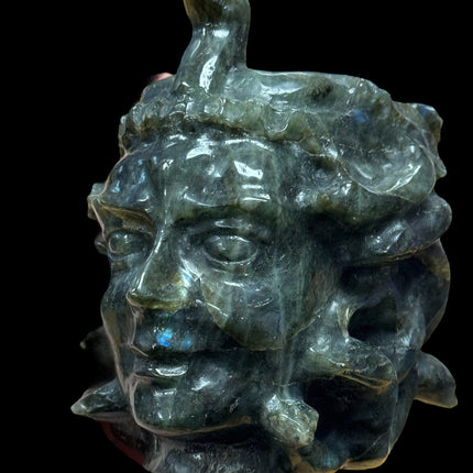 Labradorite Medusa Head Carving - Over 3 Pounds - Raven's Cauldron