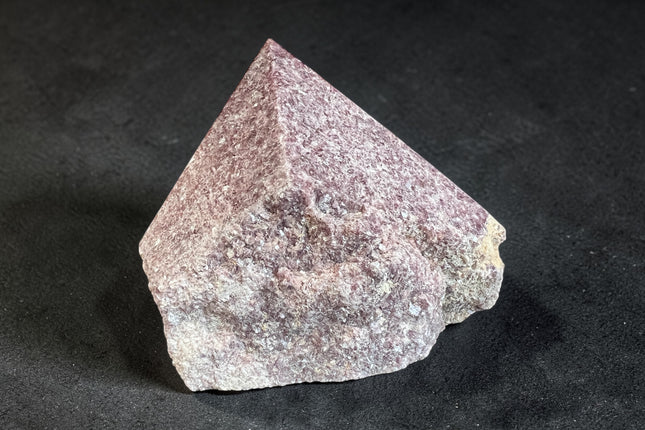Lepidolite semi-polished crystal point for calming energy and emotional balance from Raven's Cauldron, 6 N Sandusky St, Delaware, OH 43015