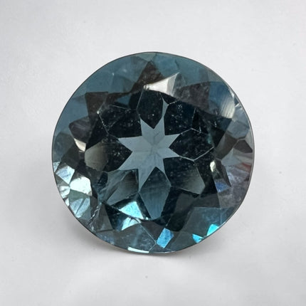 London Blue Topaz 6mm faceted round loose gemstone for rings and pendants - Raven's Cauldron, Delaware, OH