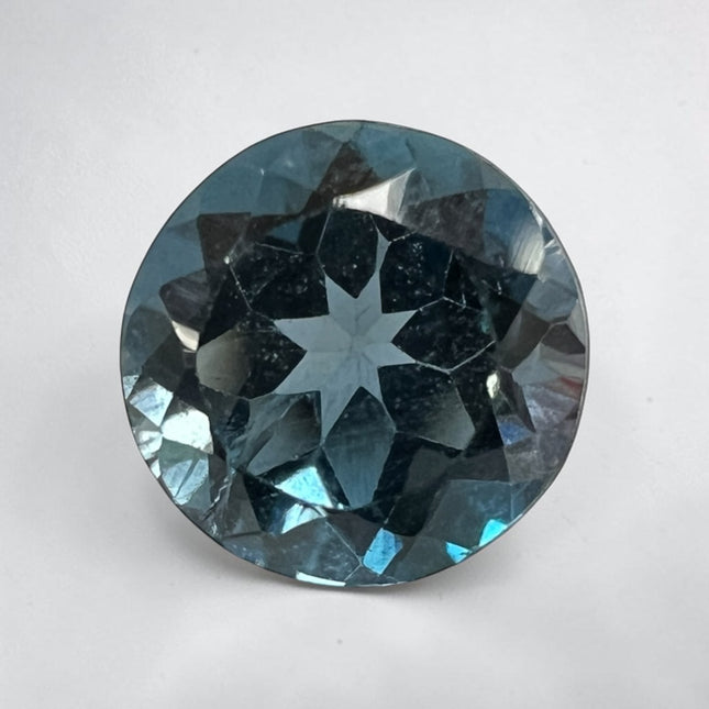 London Blue Topaz 6mm faceted round loose gemstone for rings and pendants - Raven's Cauldron, Delaware, OH