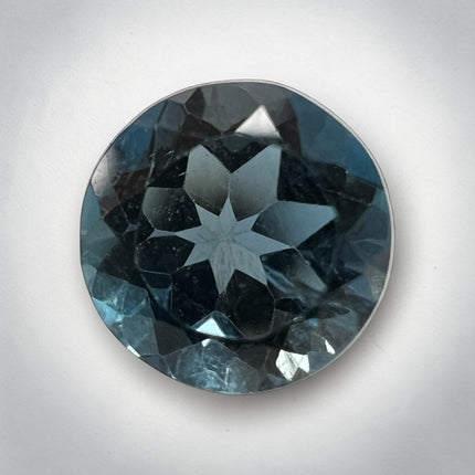 London Blue Topaz 6mm faceted round loose gemstone for rings and pendants - Raven's Cauldron, Delaware, OH