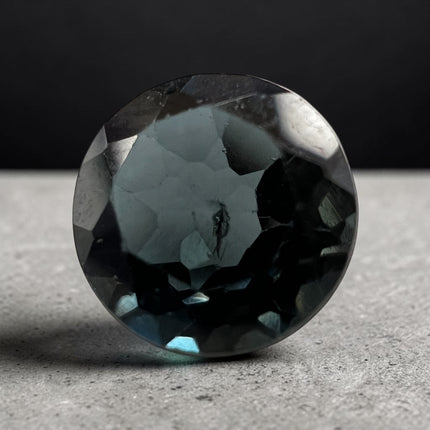Natural 6mm faceted round London Blue Topaz loose gemstone for custom ring or pendant, Raven's Cauldron, Delaware, OH