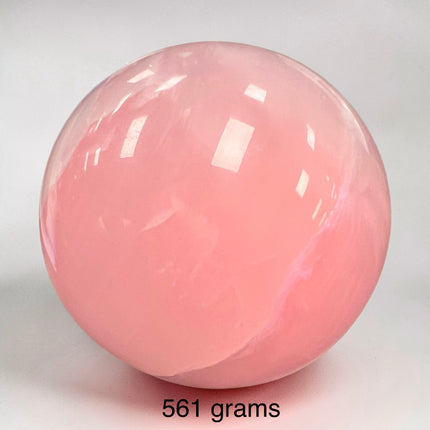 UV Reactive Mangano Calcite Sphere – Pink Crystal Sphere (561g 2.5” or 570g 2.75”)