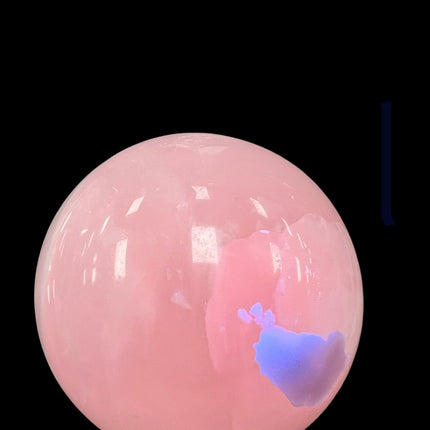 UV Reactive Mangano Calcite Sphere – Pink Crystal Sphere (561g 2.5” or 570g 2.75”)