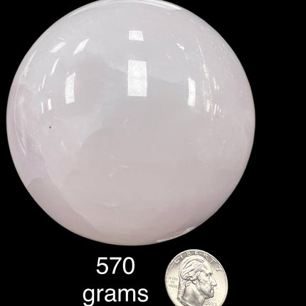 UV Reactive Mangano Calcite Sphere – Pink Crystal Sphere (561g 2.5” or 570g 2.75”)