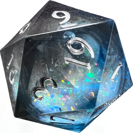 Midnight Blue Liquid Core Cosmos Dice Set, Raven's Cauldron, 6 N Sandusky St, Delaware, OH 43015