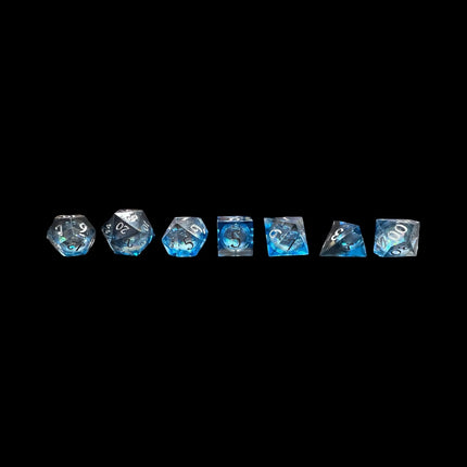 Midnight Blue Liquid Core Cosmos Dice Set, Raven's Cauldron, 6 N Sandusky St, Delaware, OH 43015