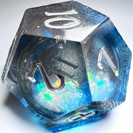 Midnight Blue Liquid Core Cosmos Dice Set, Raven's Cauldron, 6 N Sandusky St, Delaware, OH 43015