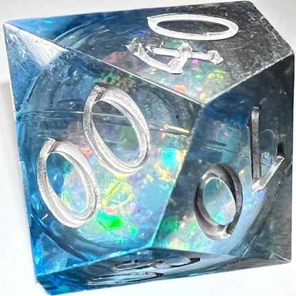 Midnight Blue Liquid Core Cosmos Dice Set, Raven's Cauldron, 6 N Sandusky St, Delaware, OH 43015