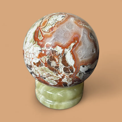 High-quality 470g Money Agate sphere for prosperity and wealth