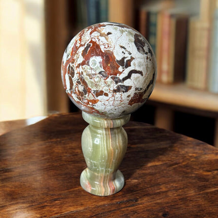 High-quality 470g Money Agate sphere for prosperity and wealth