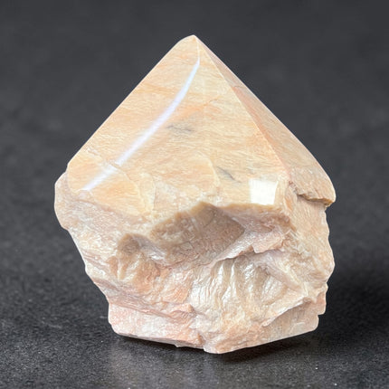 Moonstone feldspar semi-polished crystal point for intuition and spiritual awareness from Raven's Cauldron, 6 N Sandusky St, Delaware, OH 43015