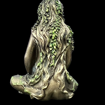 Mother Earth, Gaia, Sitting Lotus Pose Miniature Statue by Veronese Designs - Raven's Cauldron