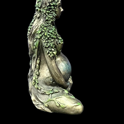 Mother Earth, Gaia, Sitting Lotus Pose Miniature Statue by Veronese Designs - Raven's Cauldron