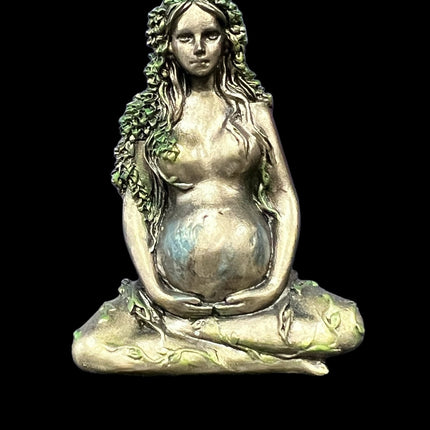 Mother Earth, Gaia, Sitting Lotus Pose Miniature Statue by Veronese Designs - Raven's Cauldron