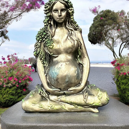 Mother Earth, Gaia, Sitting Lotus Pose Miniature Statue by Veronese Designs - Raven's Cauldron