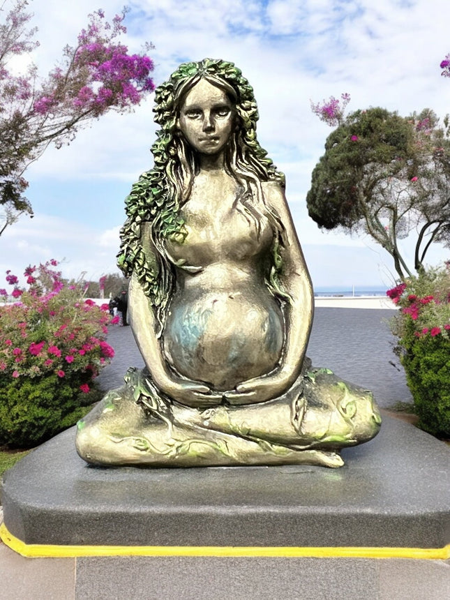 Mother Earth, Gaia, Sitting Lotus Pose Miniature Statue by Veronese Designs - Raven's Cauldron