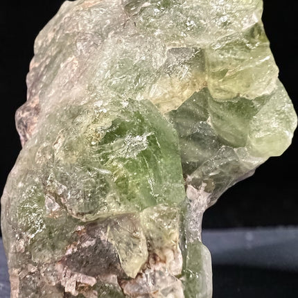 Natural Peridot in Matrix crystal specimen from Pakistan weighing 117 grams with vivid green Peridot and minimal matrix, Raven's Cauldron, Delaware, OH