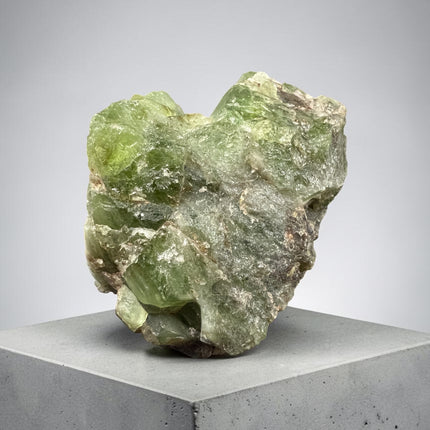Natural Peridot in Matrix crystal specimen from Pakistan weighing 117 grams with vivid green Peridot and minimal matrix, Raven's Cauldron, Delaware, OH