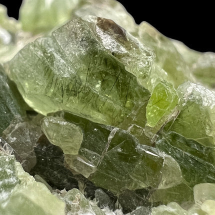 Natural Peridot in Matrix crystal cluster from Pakistan featuring abundant green Peridot crystals in host rock, 157 grams, 3 x 2.5 x 0.75 inches – Raven's Cauldron, Delaware, OH
