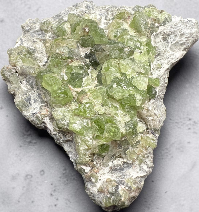 Natural Peridot in Matrix specimen from Pakistan featuring a double-terminated Peridot crystal, 206 grams, 3.5 x 2.75 x 1 inches – Raven's Cauldron, Delaware, OH