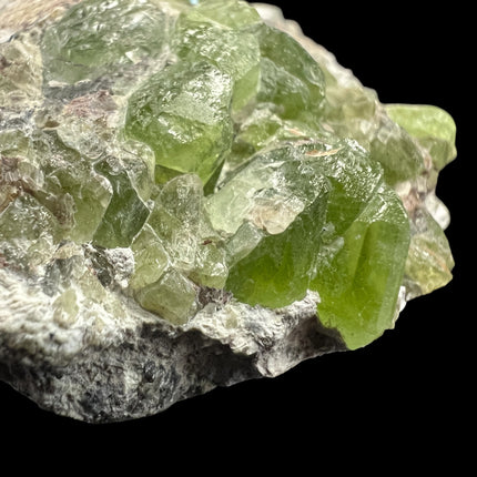 Natural Peridot in Matrix specimen from Pakistan featuring a double-terminated Peridot crystal, 206 grams, 3.5 x 2.75 x 1 inches – Raven's Cauldron, Delaware, OH