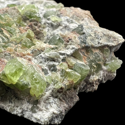 Natural Peridot in Matrix specimen from Pakistan featuring a double-terminated Peridot crystal, 206 grams, 3.5 x 2.75 x 1 inches – Raven's Cauldron, Delaware, OH