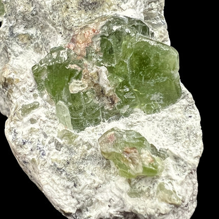 Natural Peridot in Matrix crystal specimen from Pakistan featuring bright green Peridot crystals in host rock, 57 grams, 2.25 x 1 x 1.25 inches – Raven's Cauldron, Delaware, OH