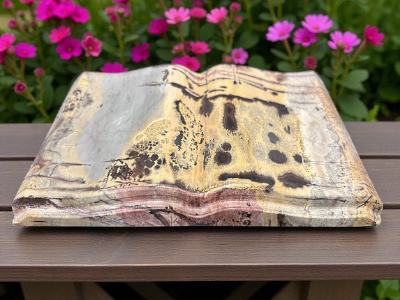 Picture Jasper Open Book Carving from the Raven's Cauldron, 6 N Sandusky St, Delaware, OH 43015