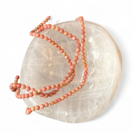Pink Tourmaline 6mm Bead Strand – 14" Natural Crystal Beads for Jewelry Making & Heart Healing