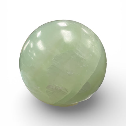 Pistachio Calcite Sphere – 622g (2.75” / 69.85mm) Polished Green Calcite Crystal Ball