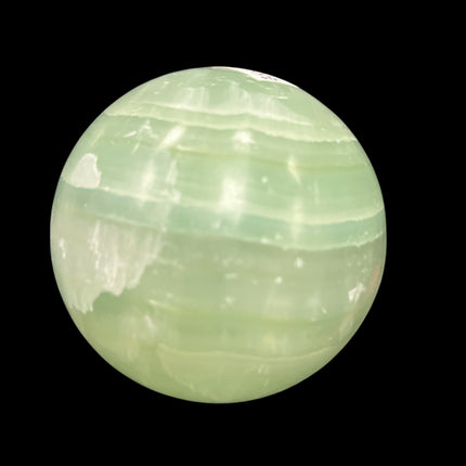 Pistachio Calcite Sphere – 622g (2.75” / 69.85mm) Polished Green Calcite Crystal Ball