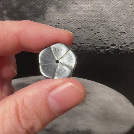 3/4 inch polished Hematite flower for jewelry making and metaphysical decor – Raven's Cauldron, 6 N Sandusky St, Delaware, OH 43015