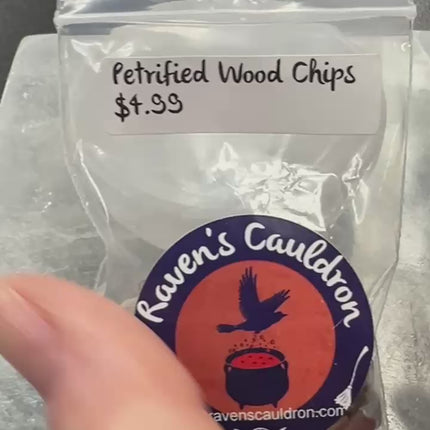 1 ounce bag Petrified Wood chips - Raven's Cauldron 6 N Sandusky St. Delaware, OH 43015