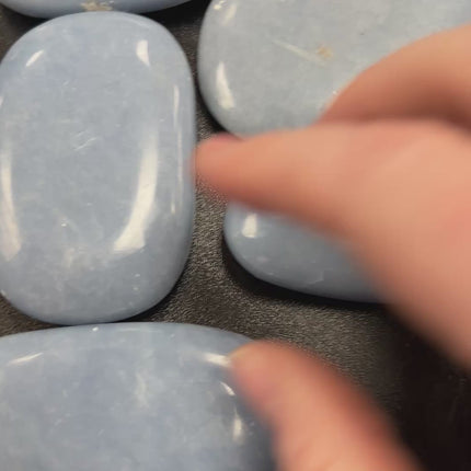 Angelite  palm stone, Raven's Cauldron, 6 N Sandusky St, Delaware, OH 43015