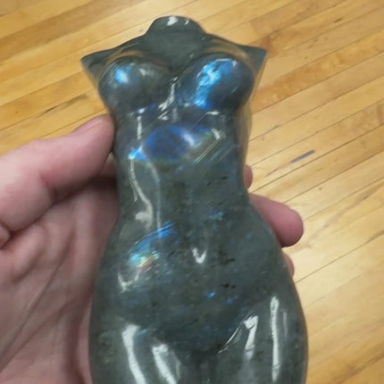 Labradorite Female Body Form Carving - High Quality Blue Flash 2 Pounds
