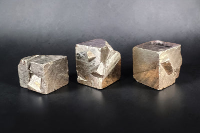 Natural Pyrite Cube from Navajun, Spain – Collector Mineral Specimen (Approx. 0.5 inch, 15g)
