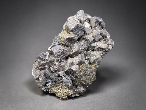 Chalcopyrite with Galena crystal cluster 72 grams metallic mineral specimen Raven’s Cauldron, Delaware, OH